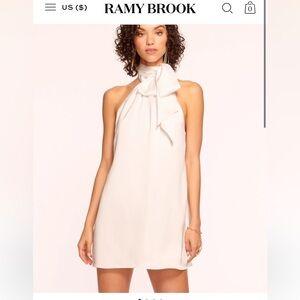 Ramy Brook Cream Halter Mini Dress